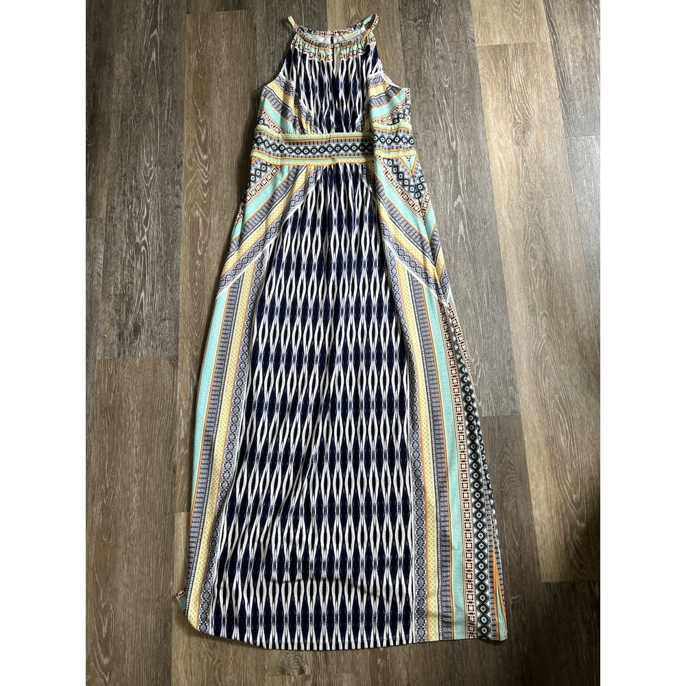 Chico's size 1 Blue and white maxi dress